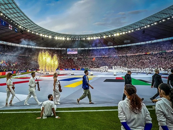A still from OneRepublic performance at UEFA Euro 2024 final (Image source: X)