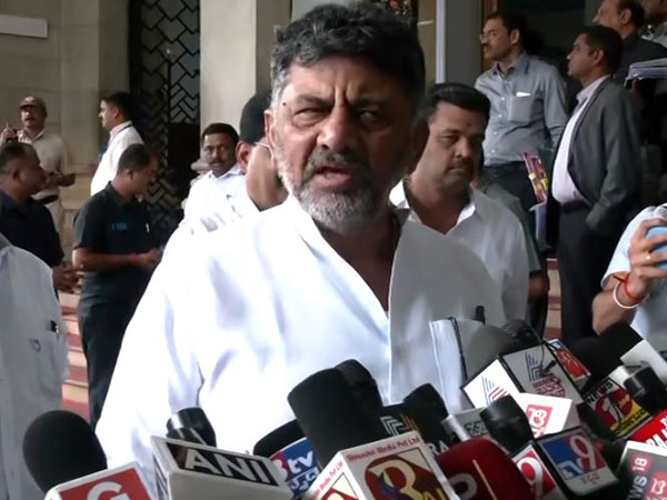 DK Shivakumar outside Karnataka Assembly (Photo/ANI)