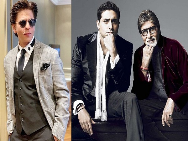 Actors Amitabh Bachchan, Abhishek Bachchan and Shah Rukh Khan (Image source: X)