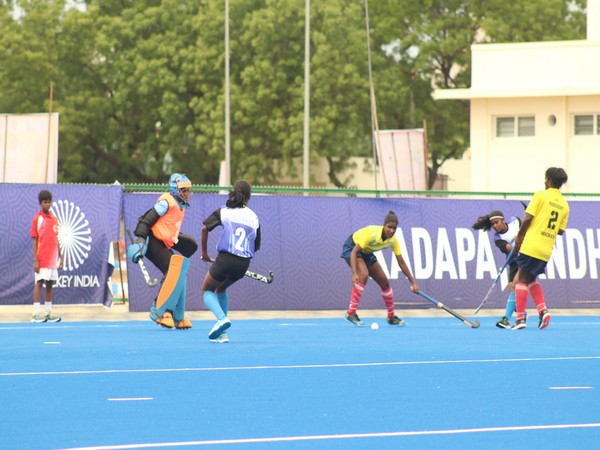 Telangana and Le Puducherry Hockey in action during Hockey India Junior South Zone Championship 2024 (Image: HI)