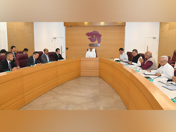 Japanese Delegation calls on CM Bhupendra Patel (Photo/ANI)