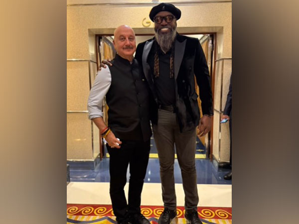 Anupam Kher, Chris Gayle (Image Source: Instagram)