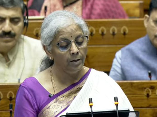 Finance Minister Nirmala Sitharaman presenting Union Budget (Photo credit/Sansad TV)