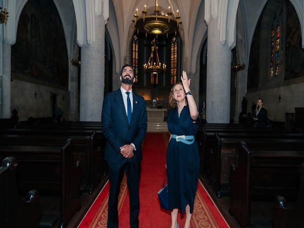 UAE's Minister of Culture Sheikh Salem bin Khalid Al Qassimi, Croatia’s Minister of Culture and Media Nina Obuljen Korzinek (Image Credit: X/@Salemalq)