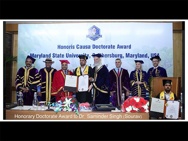 Doctorate in Public Administration honorary degree conferred upon Dr. Saminder Singh (Sourav)