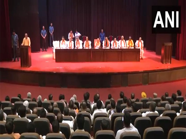 Uttar Pradesh CM Yogi Adityanath holds legislative party meeting (Photo/ANI)