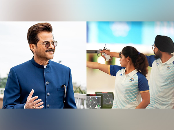 Anil Kapoor, Manu Bhaker, Sarabjot Singh (Image Source; Instagram, Mansukh Mandaviya's X)