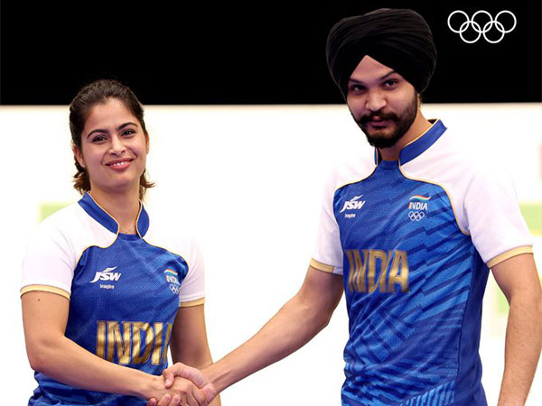 Manu Bhaker and Sarabjot Singh (Photo/X @OlympicKhel)