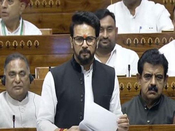 Union Minister Anurag Thakur (Photo credit/Sansad TV)