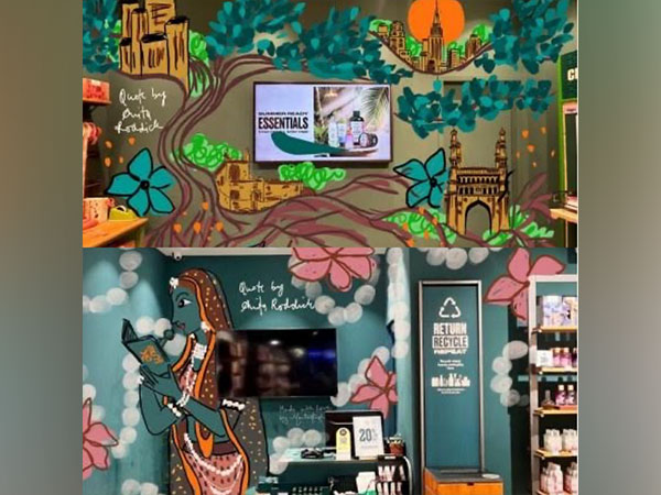 Locally relevant mural designs at The Body Shop’s InOrbit Mall, Cyberabad and Forum Sujana, Hyderabad stores in Telangana