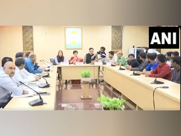 AAP Ministers holding a meeting with UPSC aspirants (Photo/ANI)