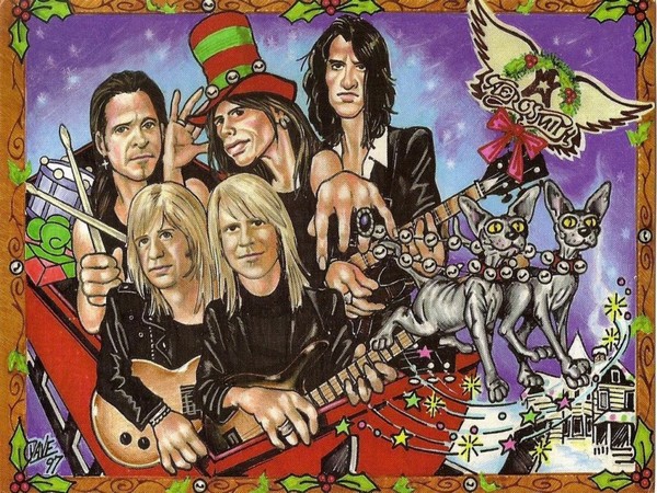 A sketch of the band Aerosmith (Image credit/X @Aerosmith)