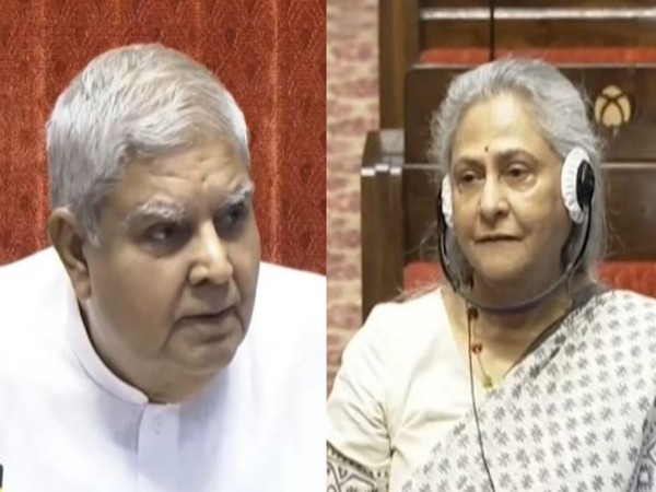 Rajya Sabha Chairman Jagdeep Dhankhar, Jaya Bachchan (Photo source/ANI)