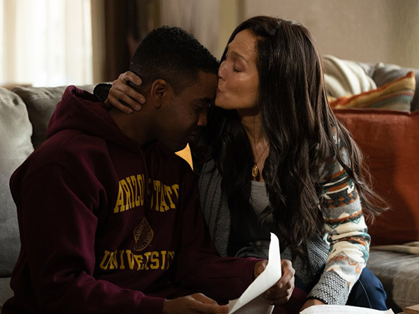 Jennifer Lopez, Jharrel Jerome in 'Unstoppable' (Image source/ X @AmazonMGMStudio)