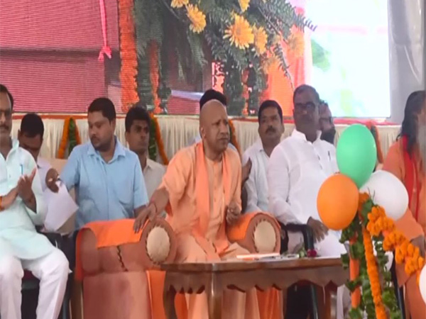 Uttar Pradesh Chief Minister Yogi Adityanath attends a state-level men's wrestling competition. (Photo/ANI)