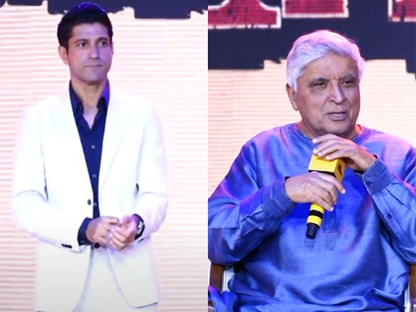 Farhan Akhtar, Javed Akhtar(Image source/ANI) 