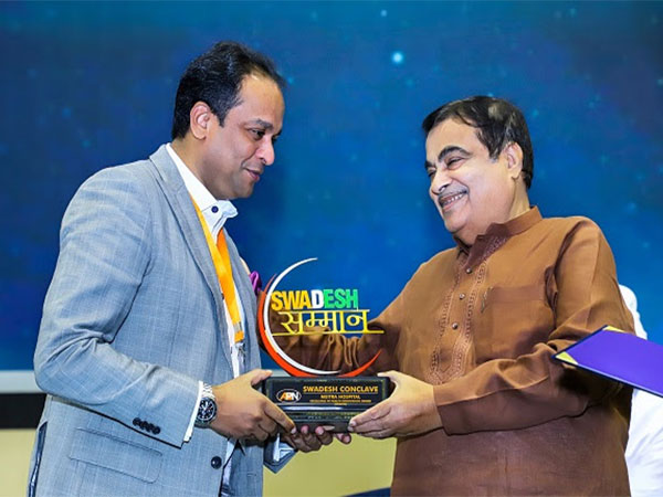 Meitra Hospital CEO Nihaj G Mohammed received the Swadesh Samman Award for ‘Excellence in Healthcare Innovation'  from Central Minister Nitin Gadkari, at Swadesh Conclave 2024