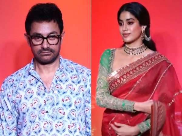 Actors Aamir Khan and Janhvi Kapoor (Image source: ANI)