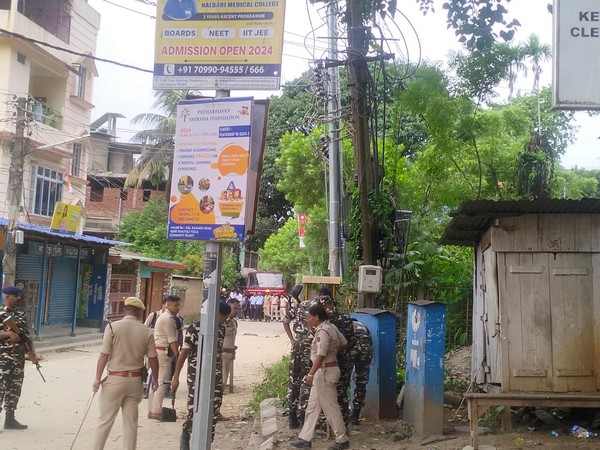 Assam Police conduct search for suspected IEDs (Image/ANI)