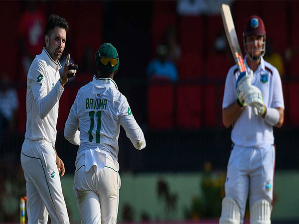 Keshav Maharaj, Temba Bavuma, and Joshua Da Silva (Photo: ICC)
