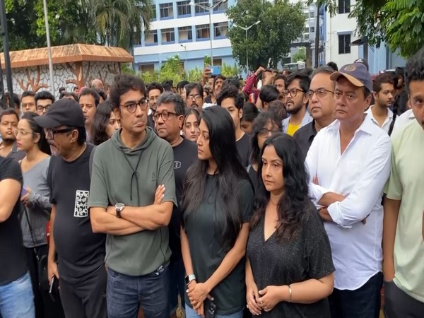 Arindam Sil, Kaushik Ganguly, other Bengali actors join protest against Kolkata rape-murder case (Image source/ANI)