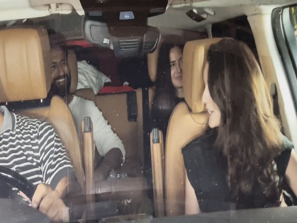 Vicky Kaushal, Katrina Kaif, Isabelle Kaif (Image source: ANI)