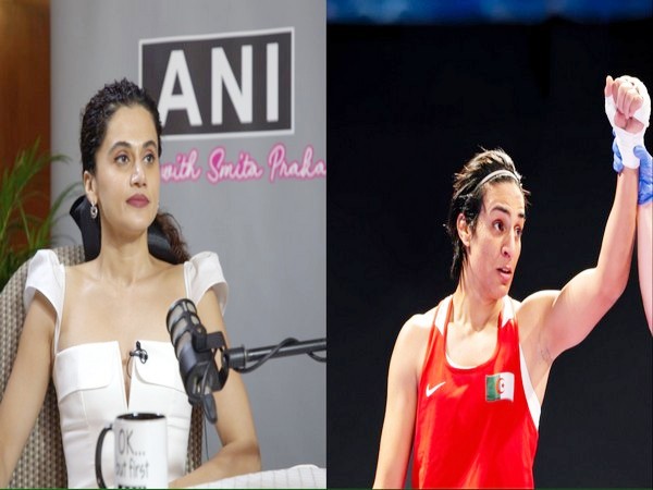 Taapsee Pannu(Image source/ANI), Imane Khalif (Image source: Instagram/ @imane_khelif_10)