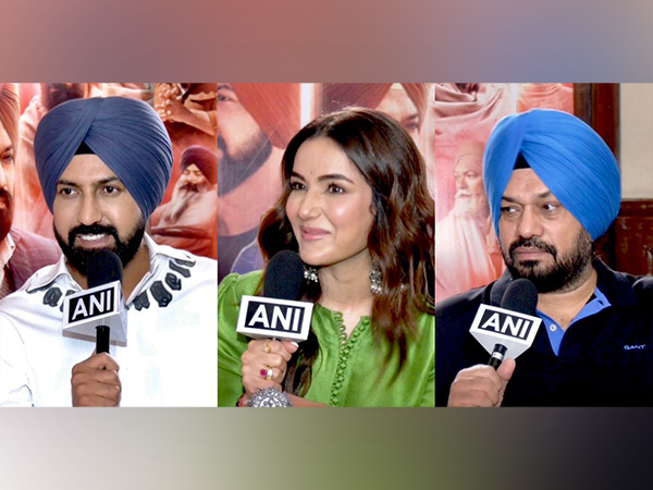 Gippy Grewal, Jasmin Bhasin, Gurpreet Singh Ghuggi (Image source/ANI) 