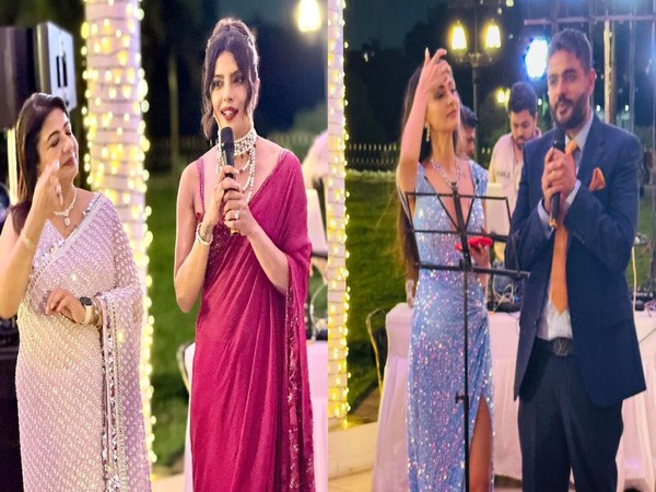 Priyanka Chopra with mother Madhu Chopra, Neelam Upadhyaya, Siddharth Chopra (Image Source: Priyanka's family friend/Instagram)