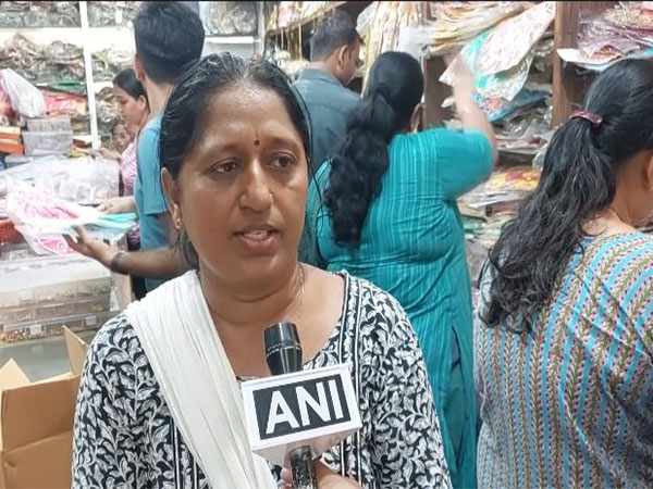 A Customer at Vadodara Puja shop (Photo/ANI)