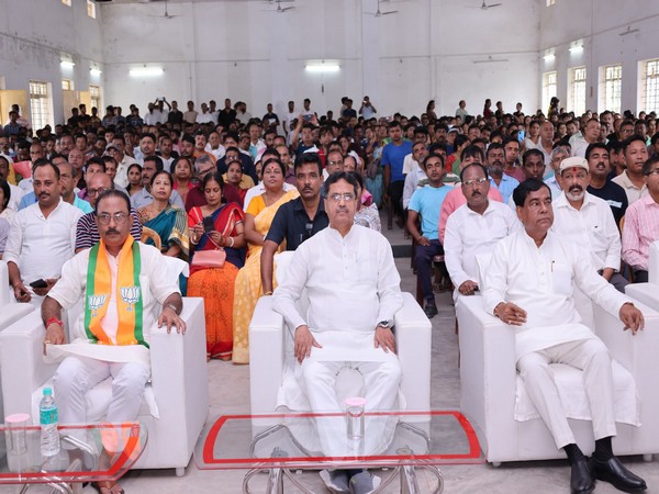 Tripura Chief Minister Manik Saha attends the mass hearing session. (Photo/X@DrManikSaha2)