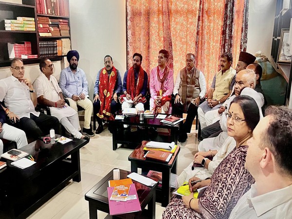 BJP Leaders at an election committee meeting in Jammu (File Photo/ANI)