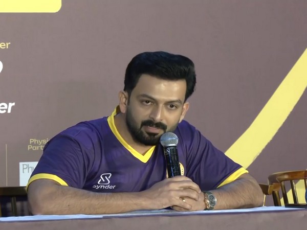 Prithviraj Sukumaran during a press meet (Photo/ANI)