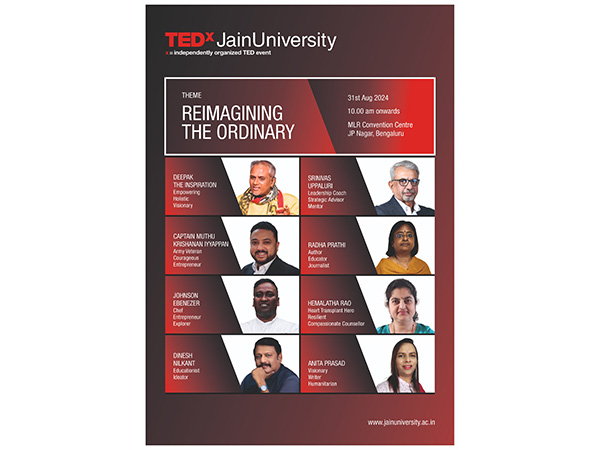 Unveiling the Extraordinary: TEDxJainUniversity 4th Edition to Explore “Reimagining the Ordinary”