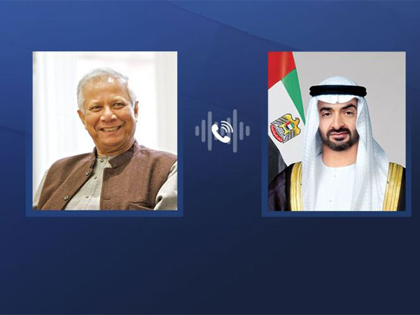 President Sheikh Mohamed bin Zayed Al Nahyan and head of Bangladesh interim government, Muhammad Yunus (Photo/WAM)
