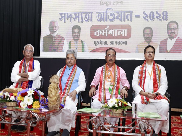 Leaders attends BJP Membership Campaign 2024 in Tripura. (Photo/X@DrManikSaha2)