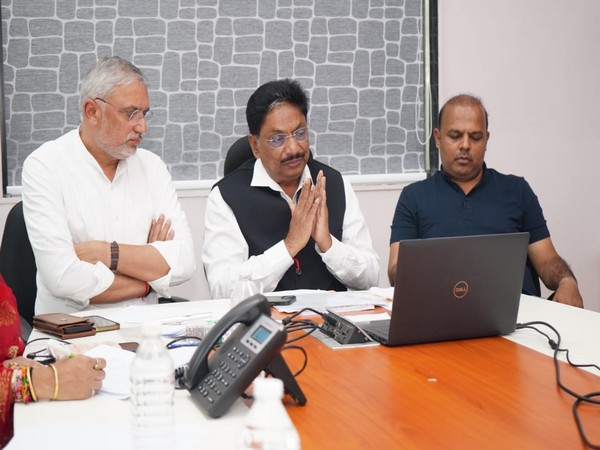 Gujarat Health Minister Rushikesh Patel participates in a video conference presided over by Gujarat CM. (Photo/X@irushikeshpatel)