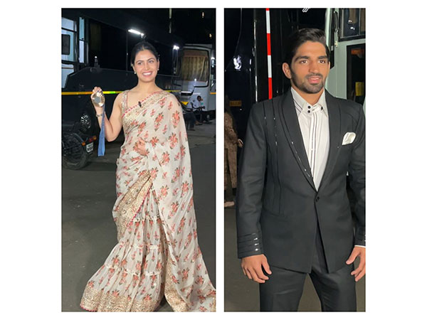 Sports personalities Manu Bhaker and Aman Sehrawat (Image source: ANI)