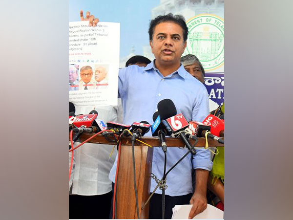 Bharat Rashtra Samithi (BRS) Working President, K.T. Rama Rao (Photo/ANI) 