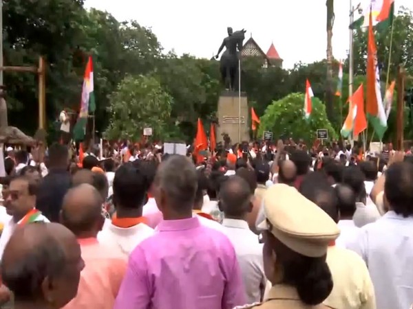 MVA protest in Mumbai (Photo/ANI)