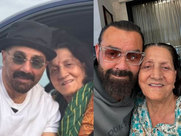 Sunny Deol, Bobby Deol with mother Prakash Kaur (Image Source: Instagram)