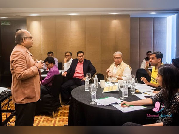 Dr. Amit Nagpal conducting a workshop for senior executives