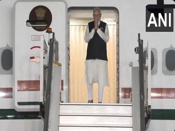 Prime Minister Narendra Modi arriving in New Delhi on Thursday after his visit to Singapore. (Photo/ANI)