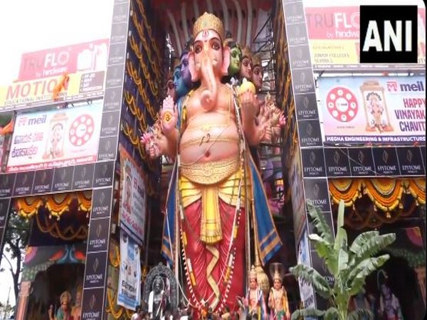 70-ft 'Sri Saptamukha Maha Shakti Ganapathi' idol (Photo/ANI)