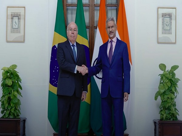 External Affairs Minister S Jaishankar with Foreign Minister of Brazil, Mauro Viera (Image: X@DrSJaishankar)