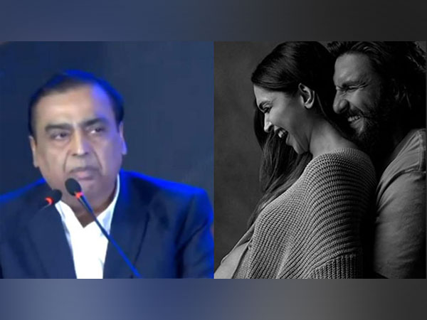 Mukesh Ambani, Deepika Padukone, Ranveer Singh (image source: ANI, instagram/deepikapadukone)