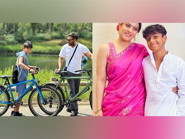 Ajay Devgn, Kajol with their son Yug (Image Source; Kajol, Ajya/Instagram)