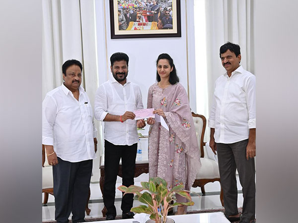 Nandamuri Balakrishna's daughter and Chief Minister of Telangana Revanth Reddy (Image source: Telangana CMO)