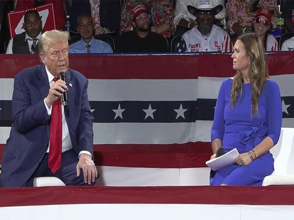 Former US President Donald speaking at a campaign event (Photo/X@realDonaldTrump)