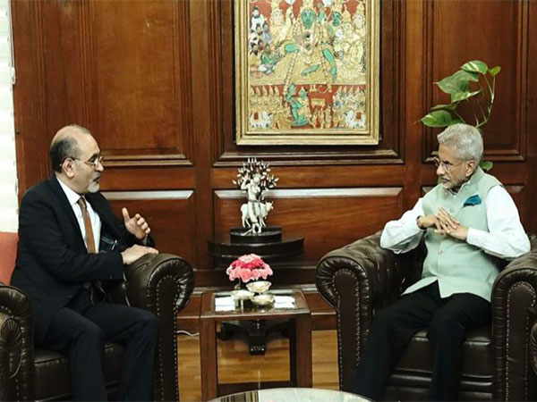 External Affairs Minister S Jaishankar and Egyptian Ambassador Wael Hamed. (Photo: X//@DrSJaishankar)